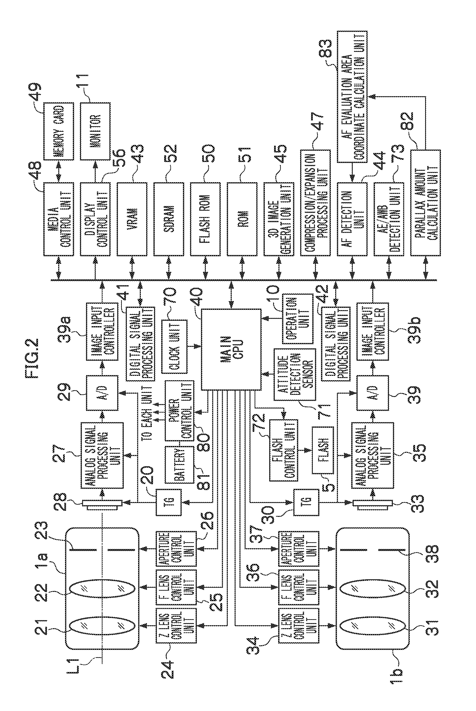 Imaging device, imaging method and recording medium for adjusting imaging conditions of optical systems based on viewpoint images