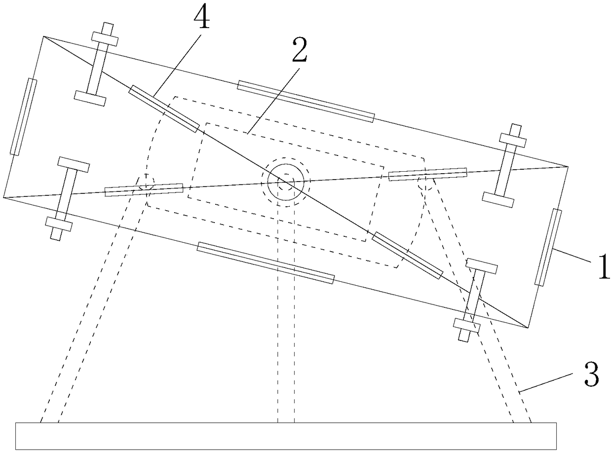 Horizontal device for realizing horizontal positioning based on angle calculation