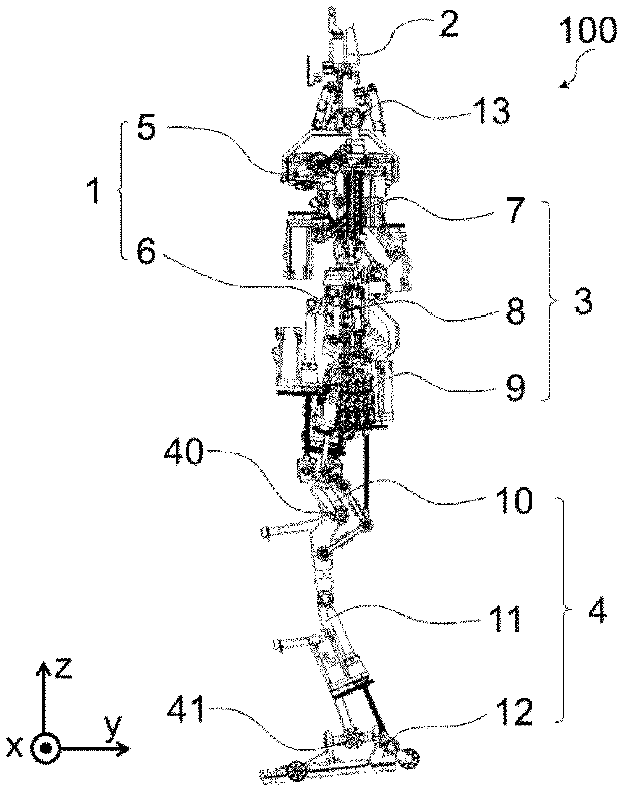Connection mechanism with three rotational degrees of freedom, robot, robot arm, and robot hand