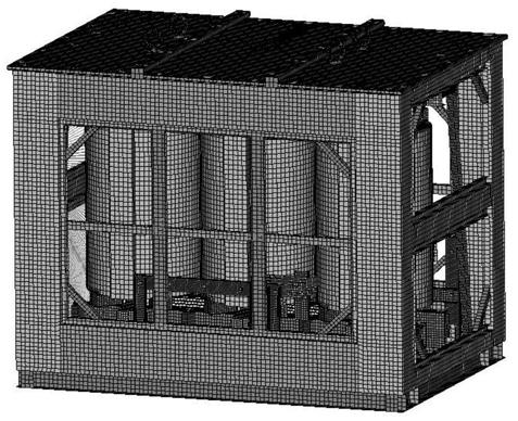 Simulation analysis method for mechanical vibration of dry-type transformer under marine transportation working condition