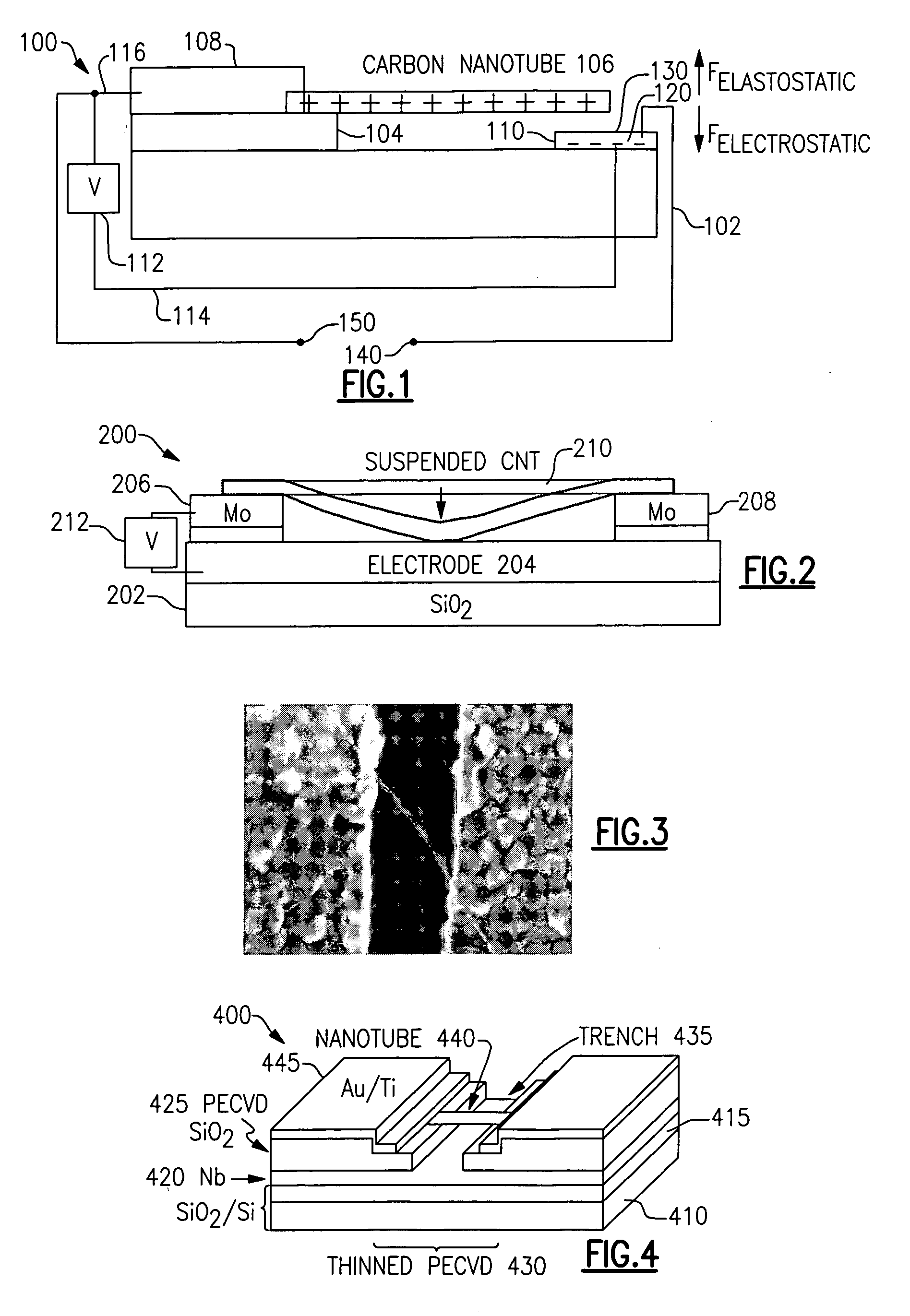 Carbon nanotube switches for memory, RF communications and sensing applications, and methods of making the same