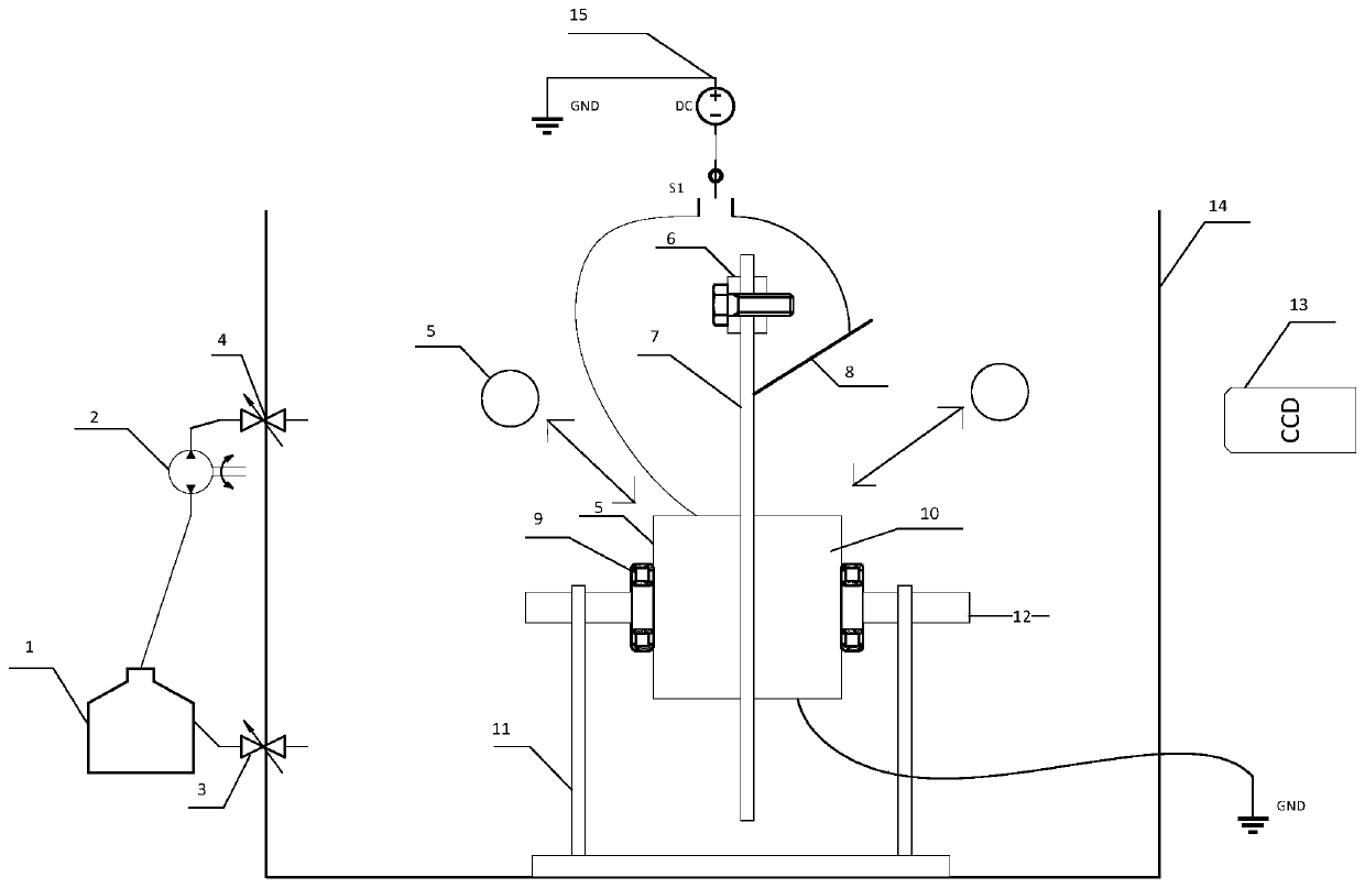Combined test device for surface flashover and breakdown of transformer oil-paper insulation
