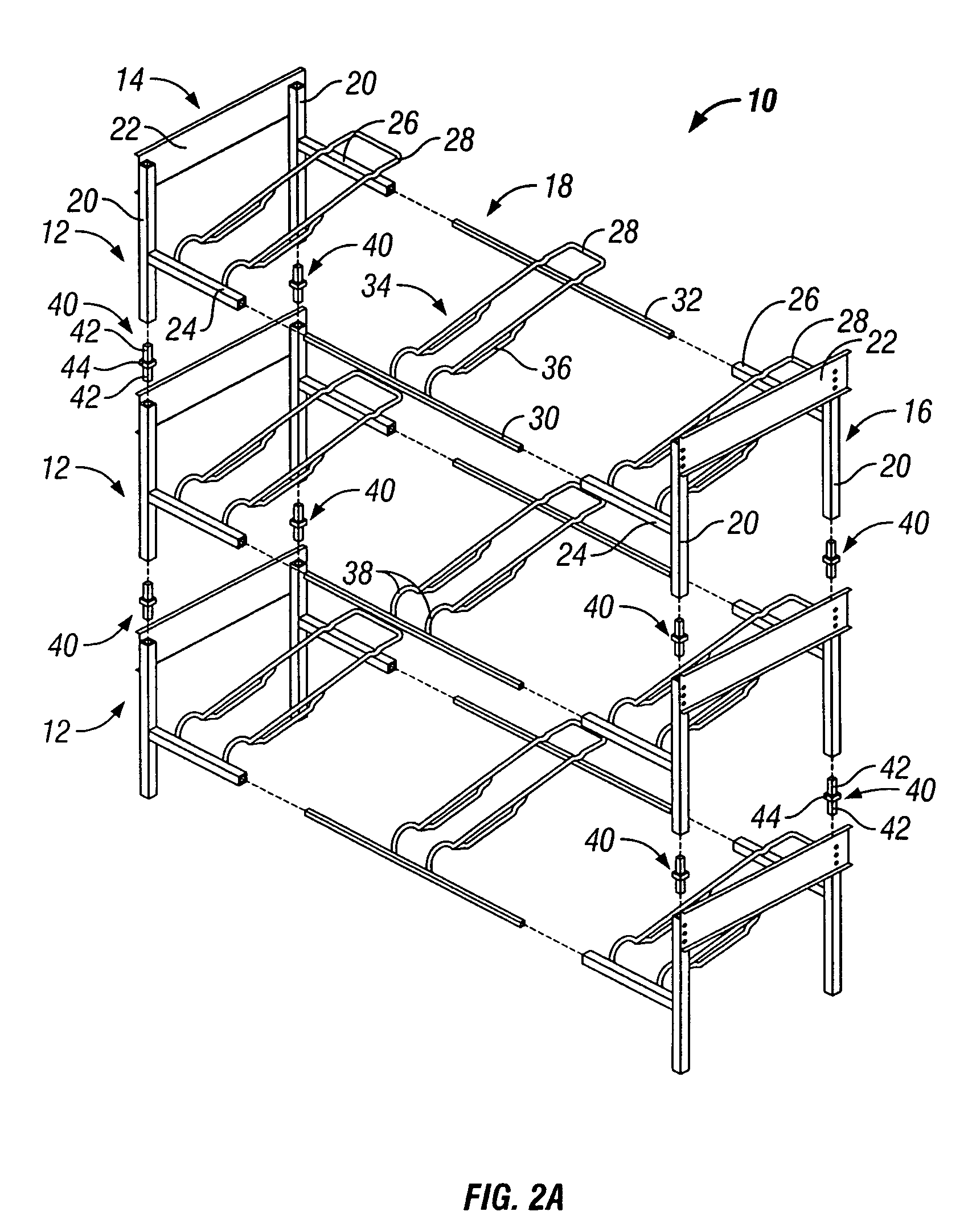Comestible fluid rack and rail apparatus and method