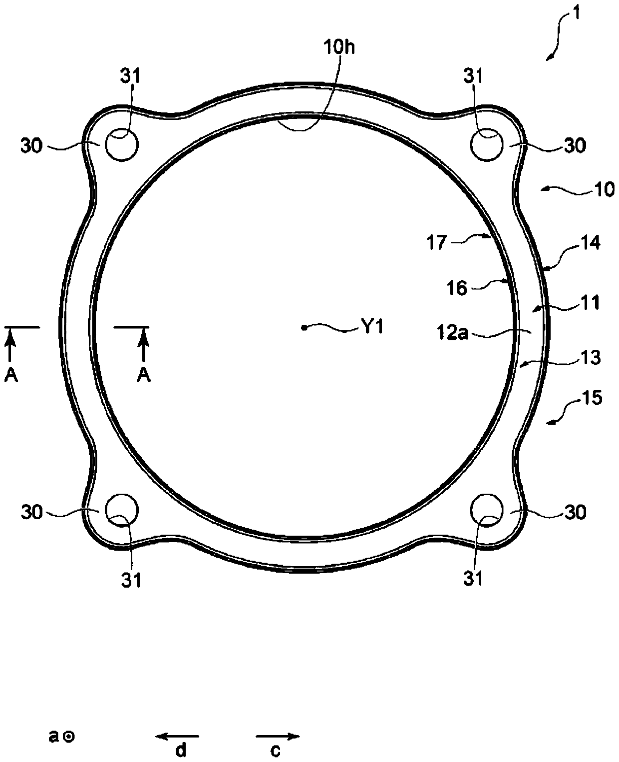 Gasket and sealing structure