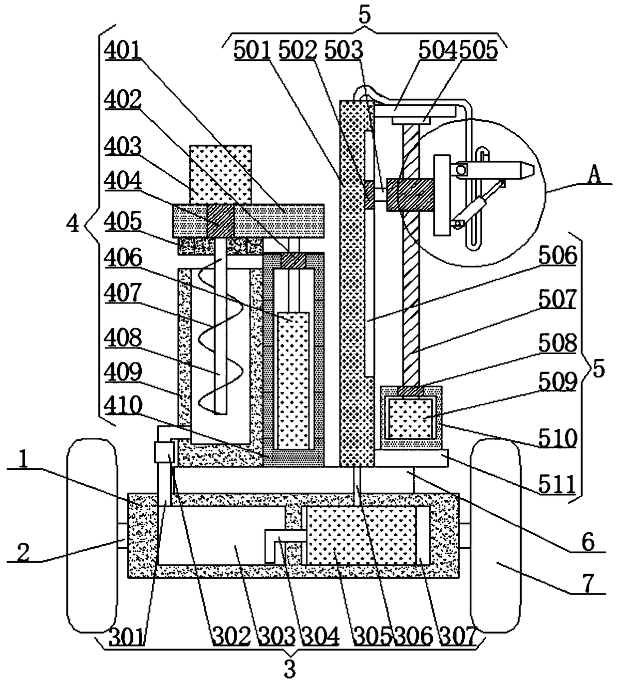 Pesticide spraying device for citrus planting