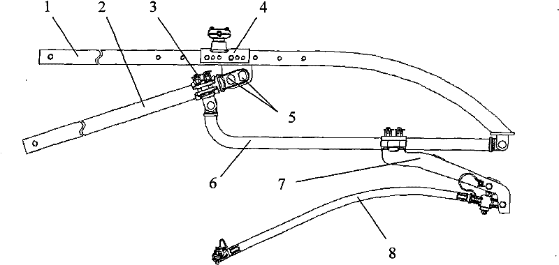 Reversely-positioning integral cantilever of electrified railway contact network