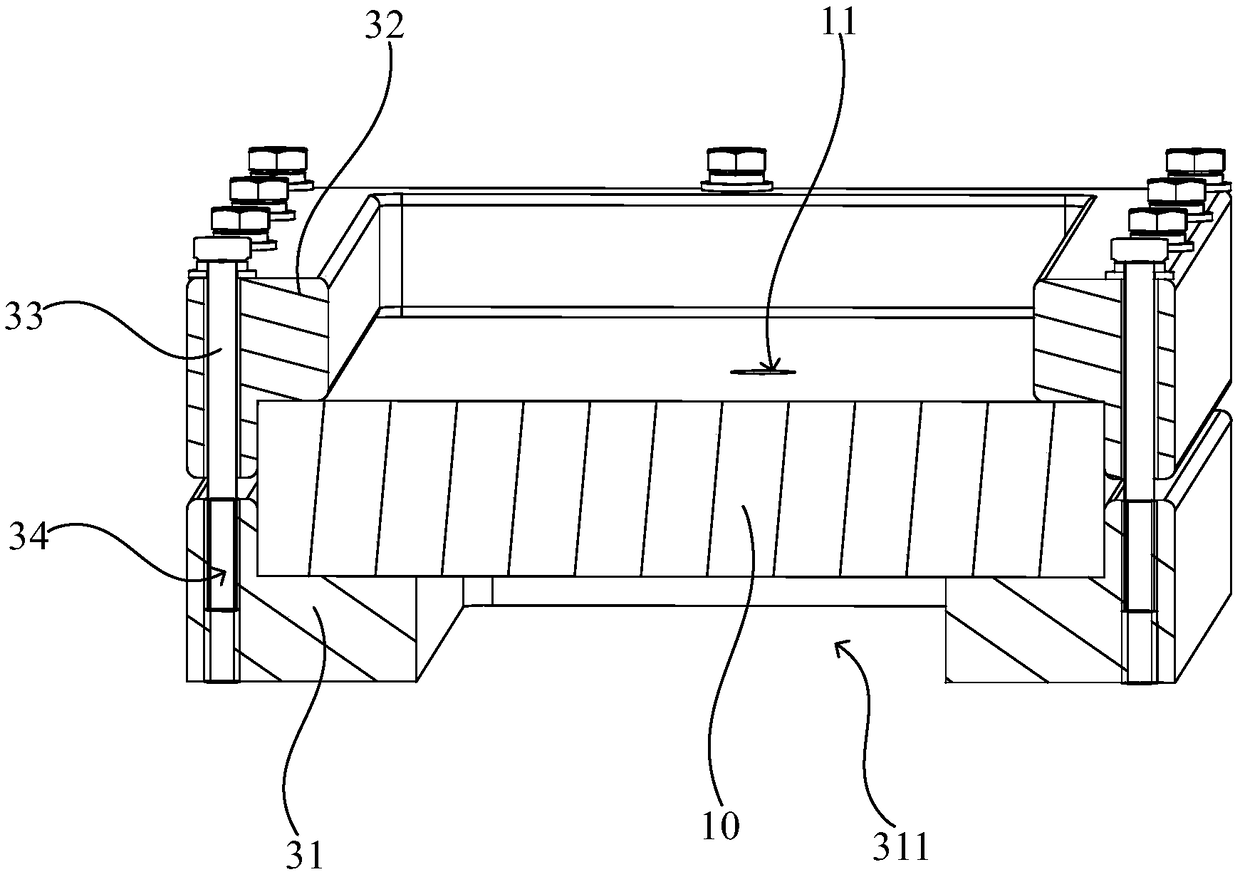 Waterproofness testing device for glass fiber reinforced plastic radome and testing method of device