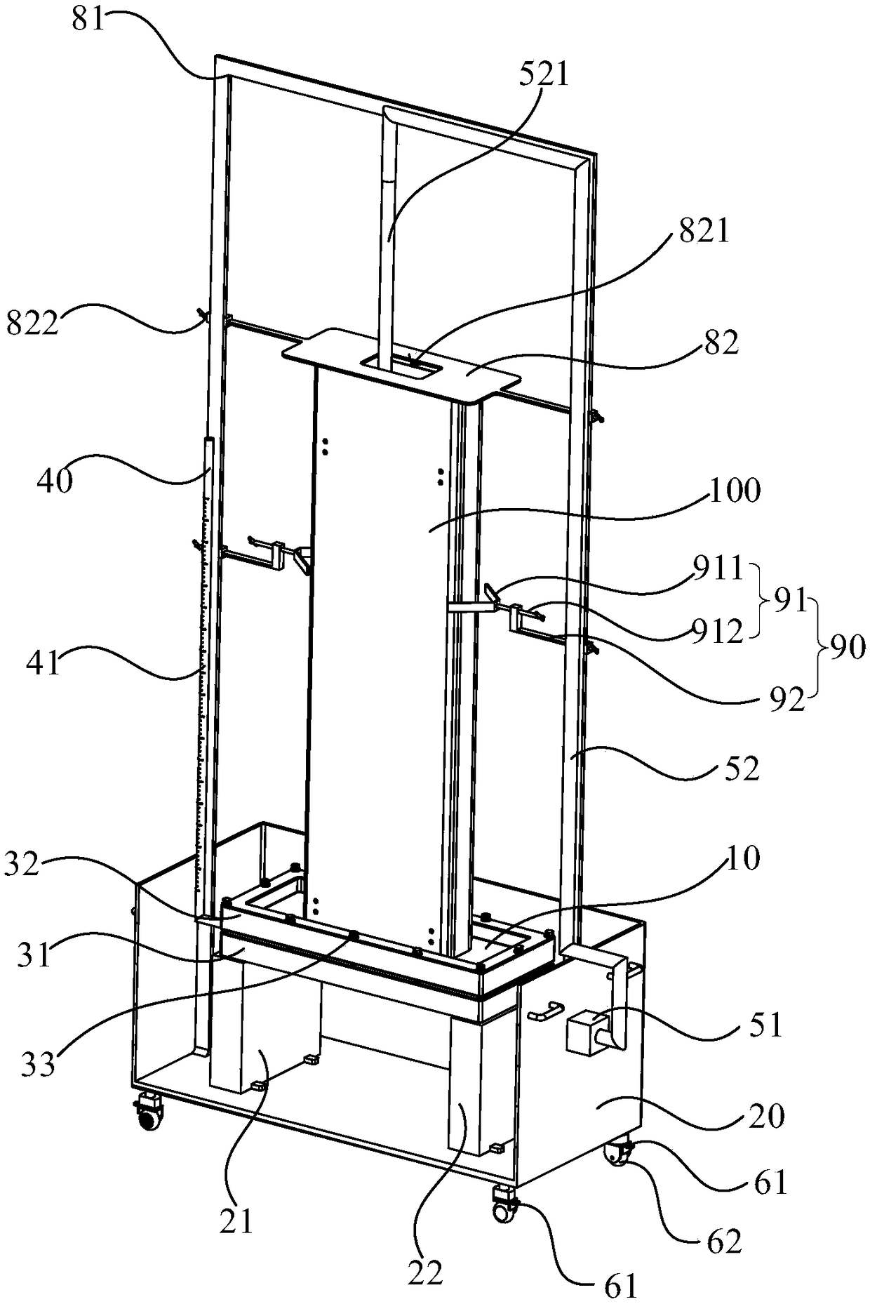 Waterproofness testing device for glass fiber reinforced plastic radome and testing method of device