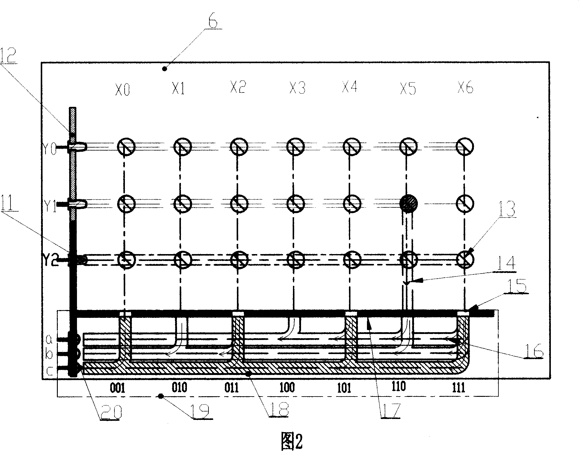 Frequency optical-mode matrix inputting module