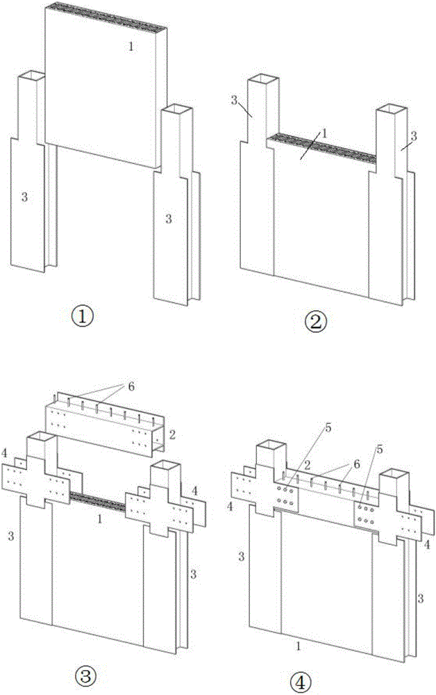 Assembled type light steel frame-heat insulation anti-lateral-force wallboard structure and method suitable for multi-storey houses of villages and towns