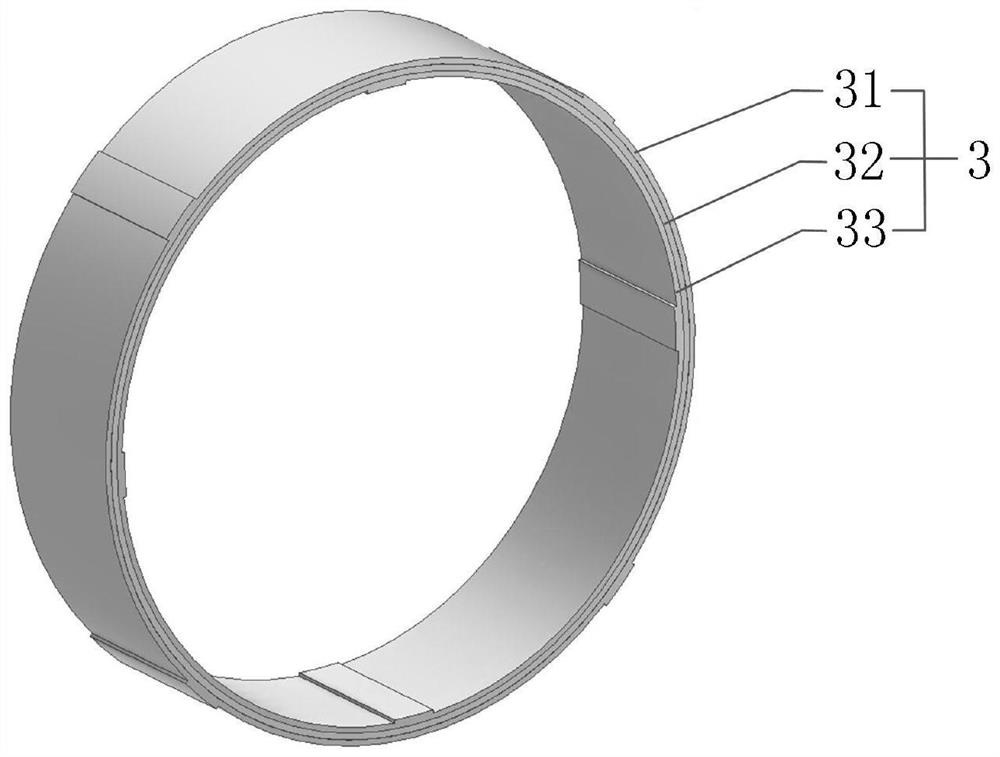 Elastic ring type damper with metal rubber layer