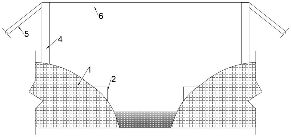 Precise assembly construction structure of large-span stiff skeleton concrete arch bridge