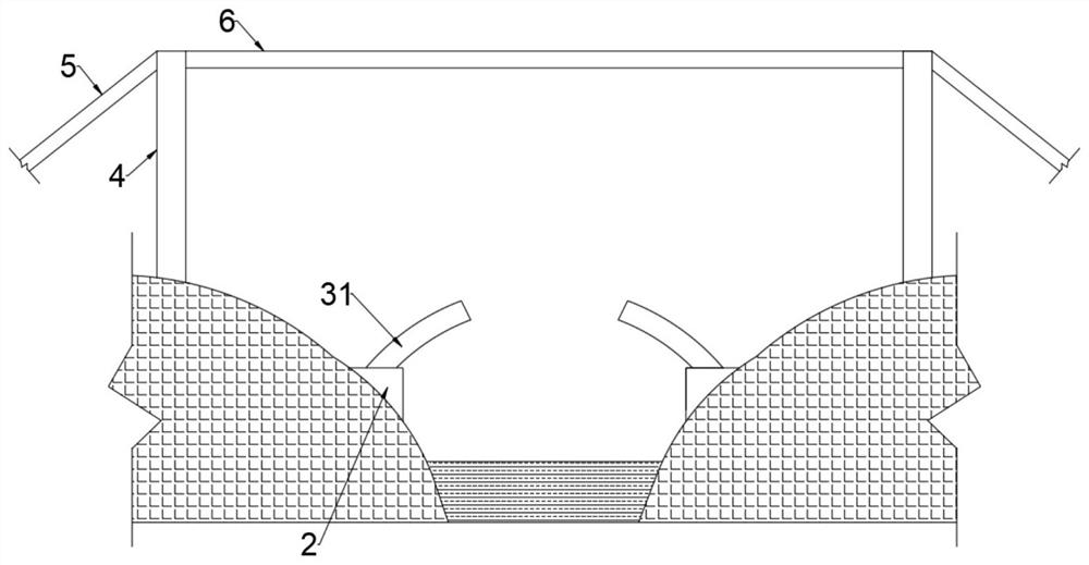 Precise assembly construction structure of large-span stiff skeleton concrete arch bridge