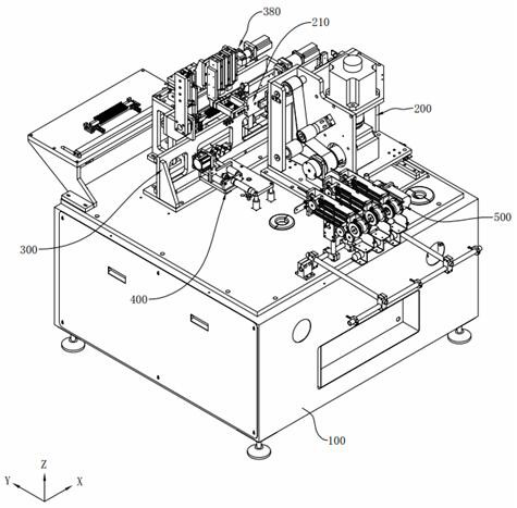 Three-needle type straight strip winding machine