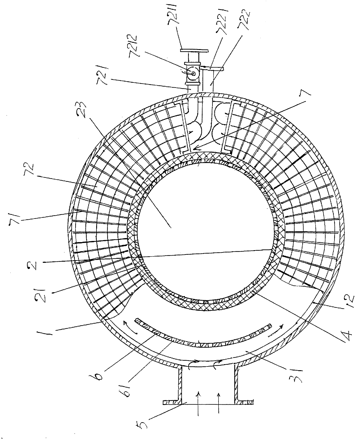 Gradient type ring blowing cooling device for ultra-high speed spinning of polylactic acid staple fiber