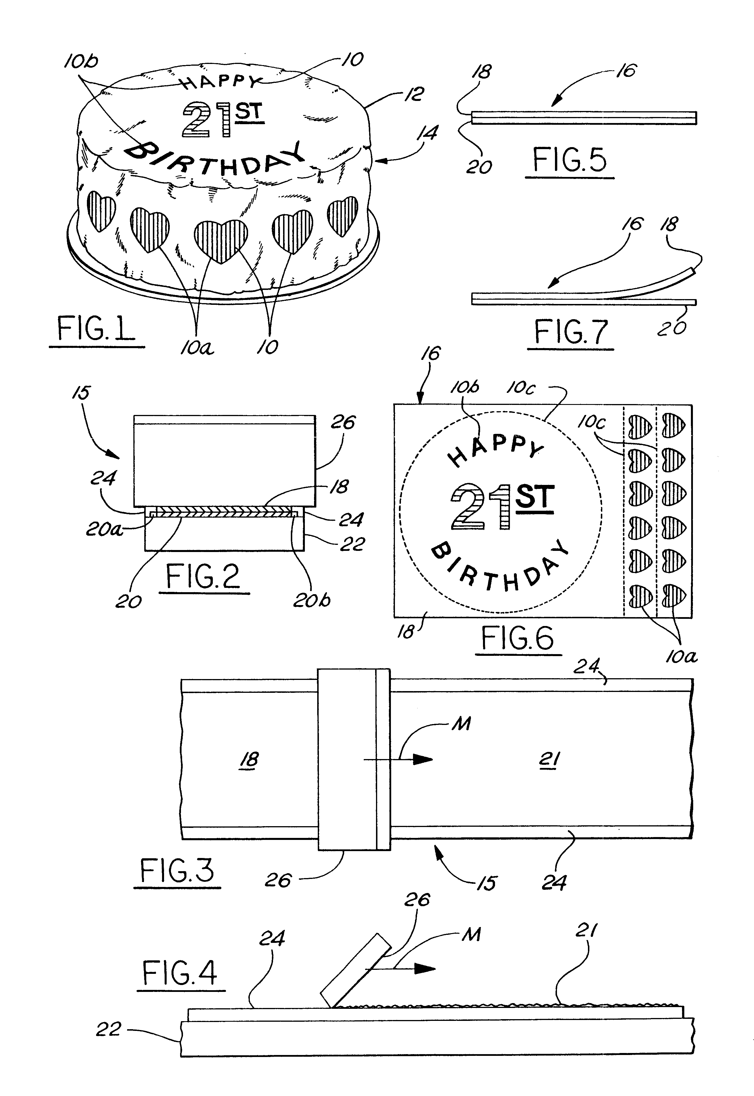 Method of making and using an edible film for decorating foodstuffs