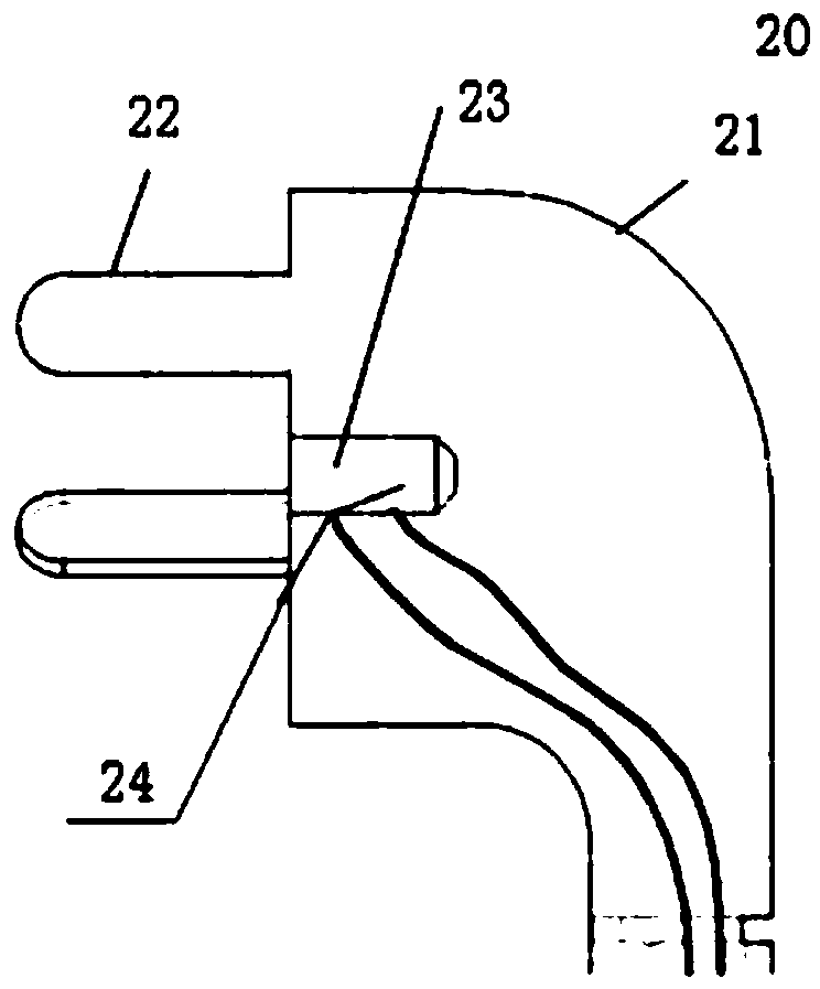 Charging device and method capable of identifying types of power sockets