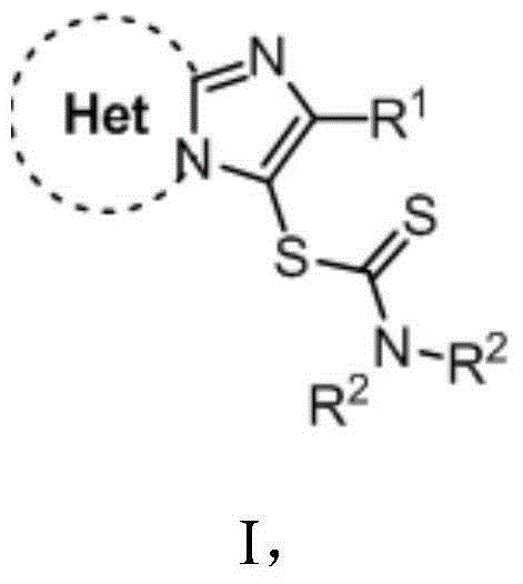 Imidazo heterocyclic amino dithiocarbamate and preparation method therefor