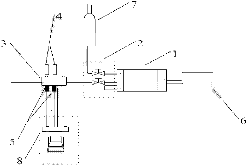 Propellant combustion smoke concentration testing device
