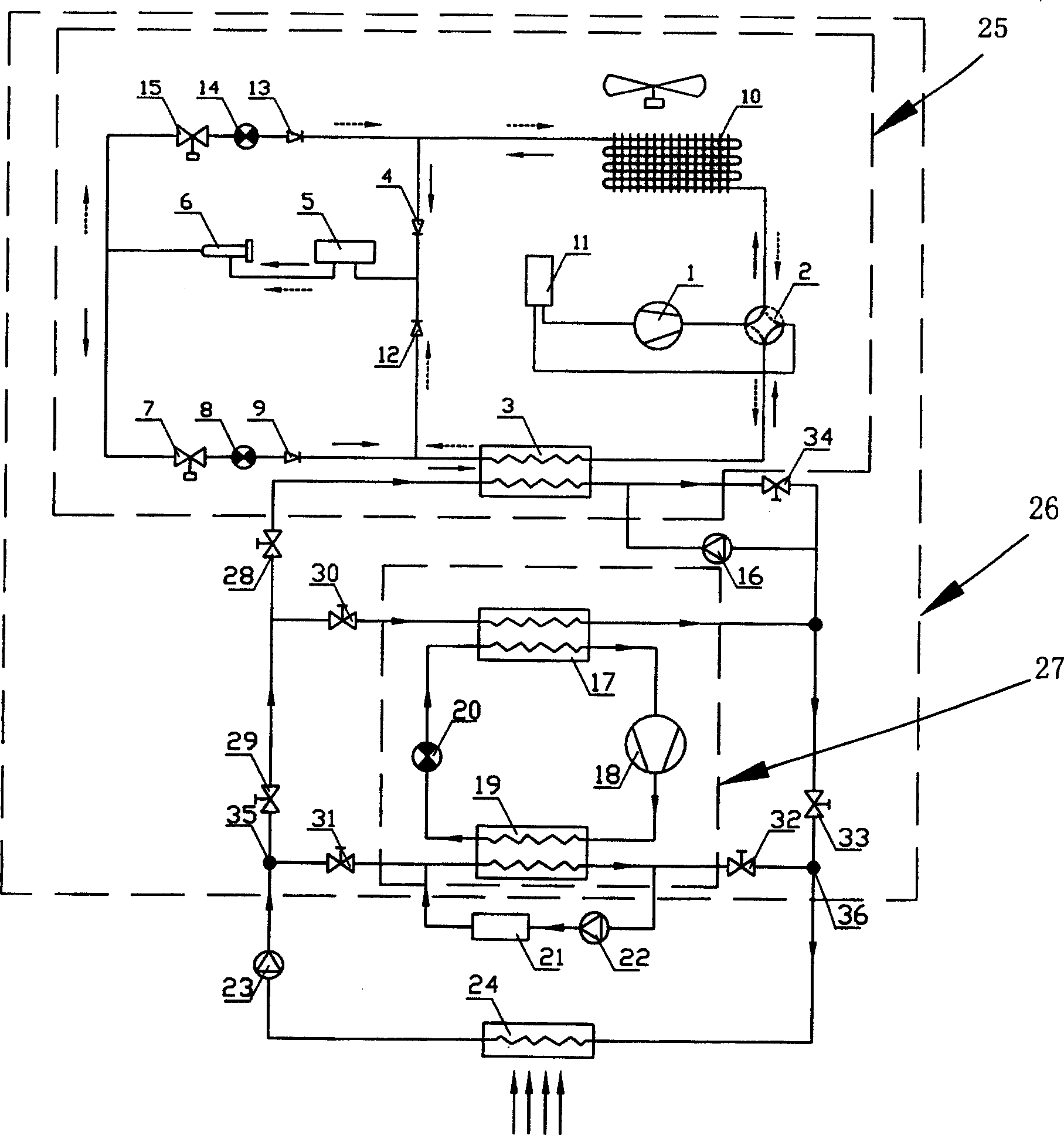 Compound air-cooled heat pump set