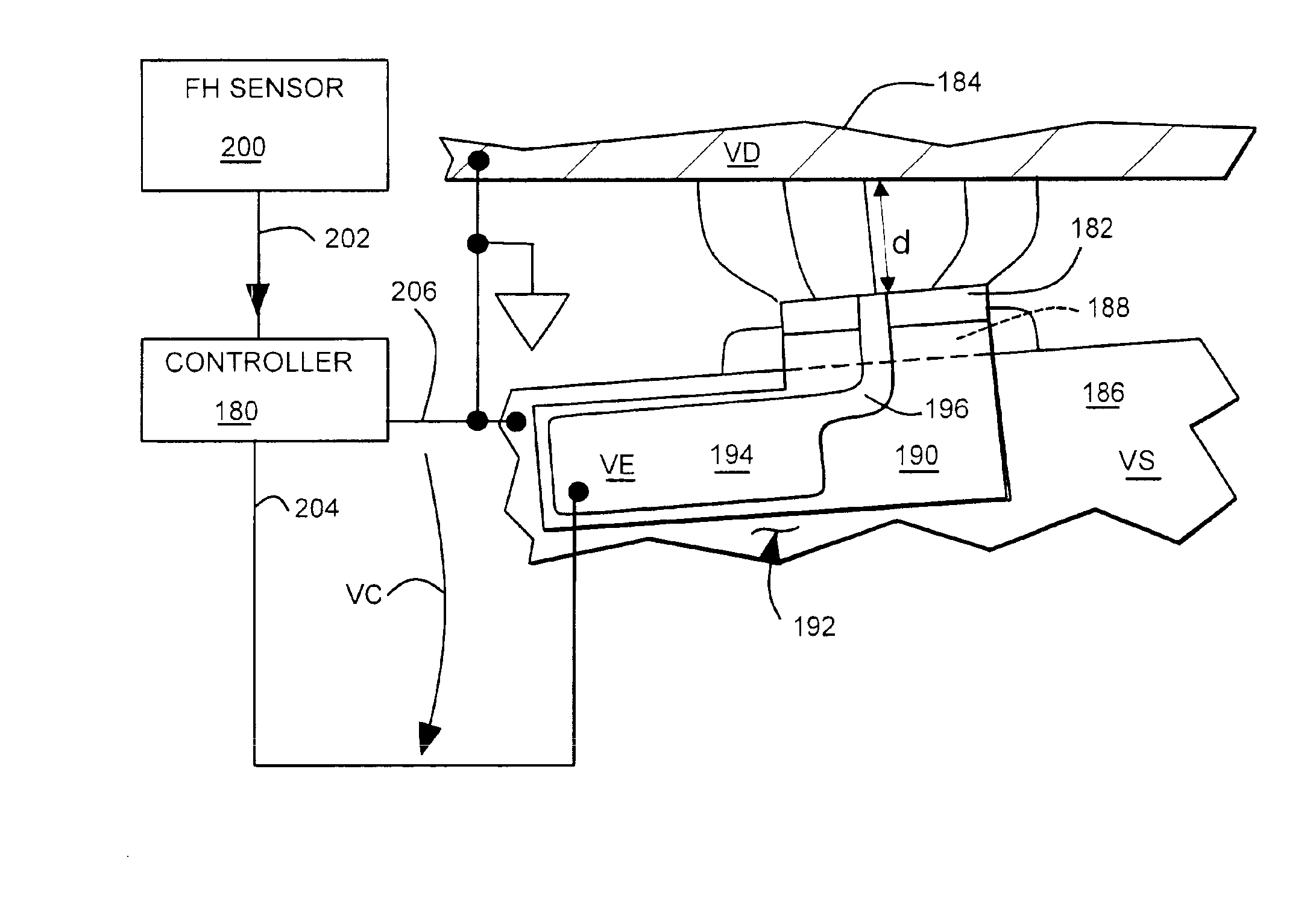 Disc drive slider with protruding electrostatic actuator electrode