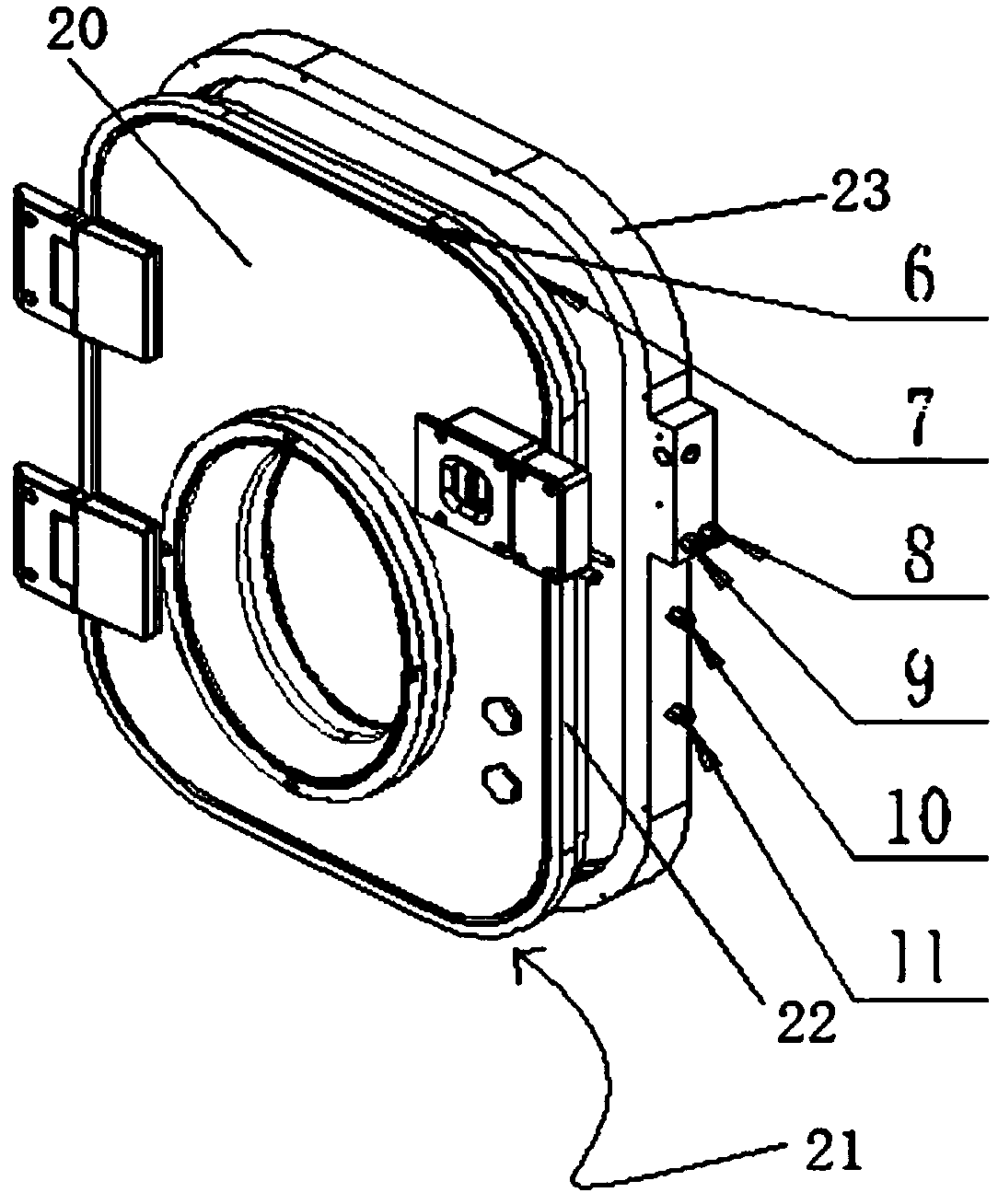 Double-layer isolator mechanism with sterilization door