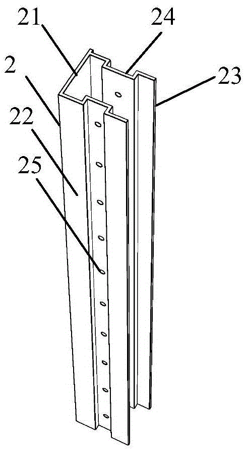 Prefabricated assembly type shear wall vertical slit connecting structure and construction method thereof