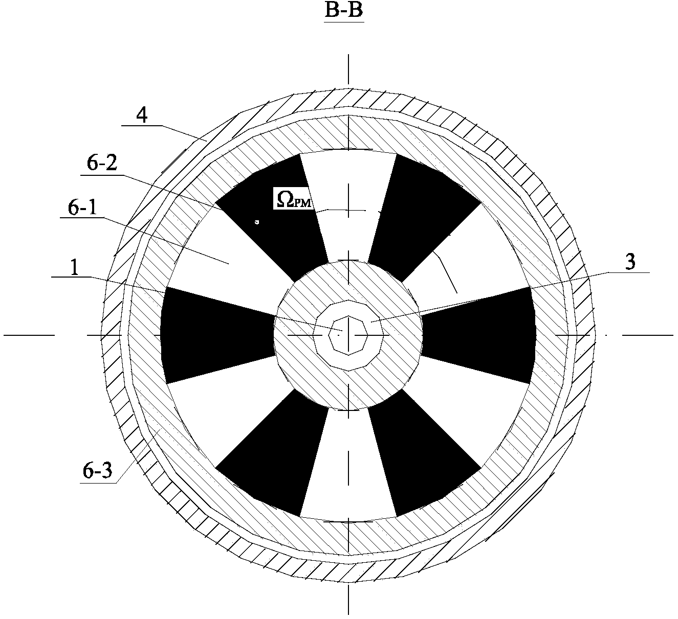 Axial-radial magnetic field electromagnetic planetary gear power divider