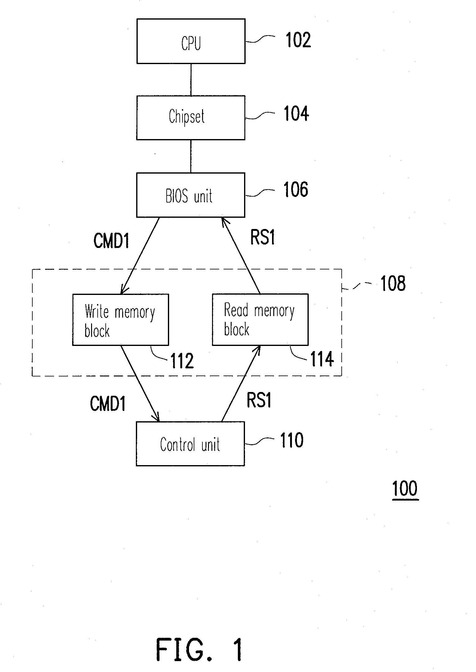 Data processing apparatus of basic input/output system