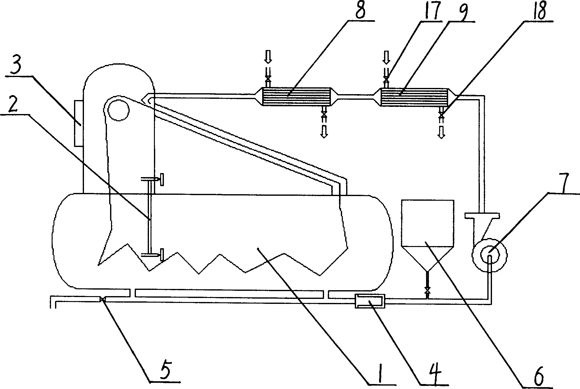 Oil heating type dyeing machine