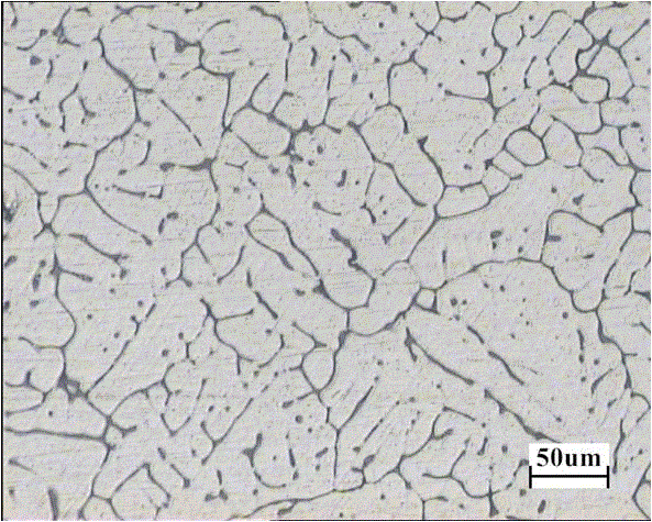 Process method for refining aluminum alloy solidified structure by in situ generation of TiC particles