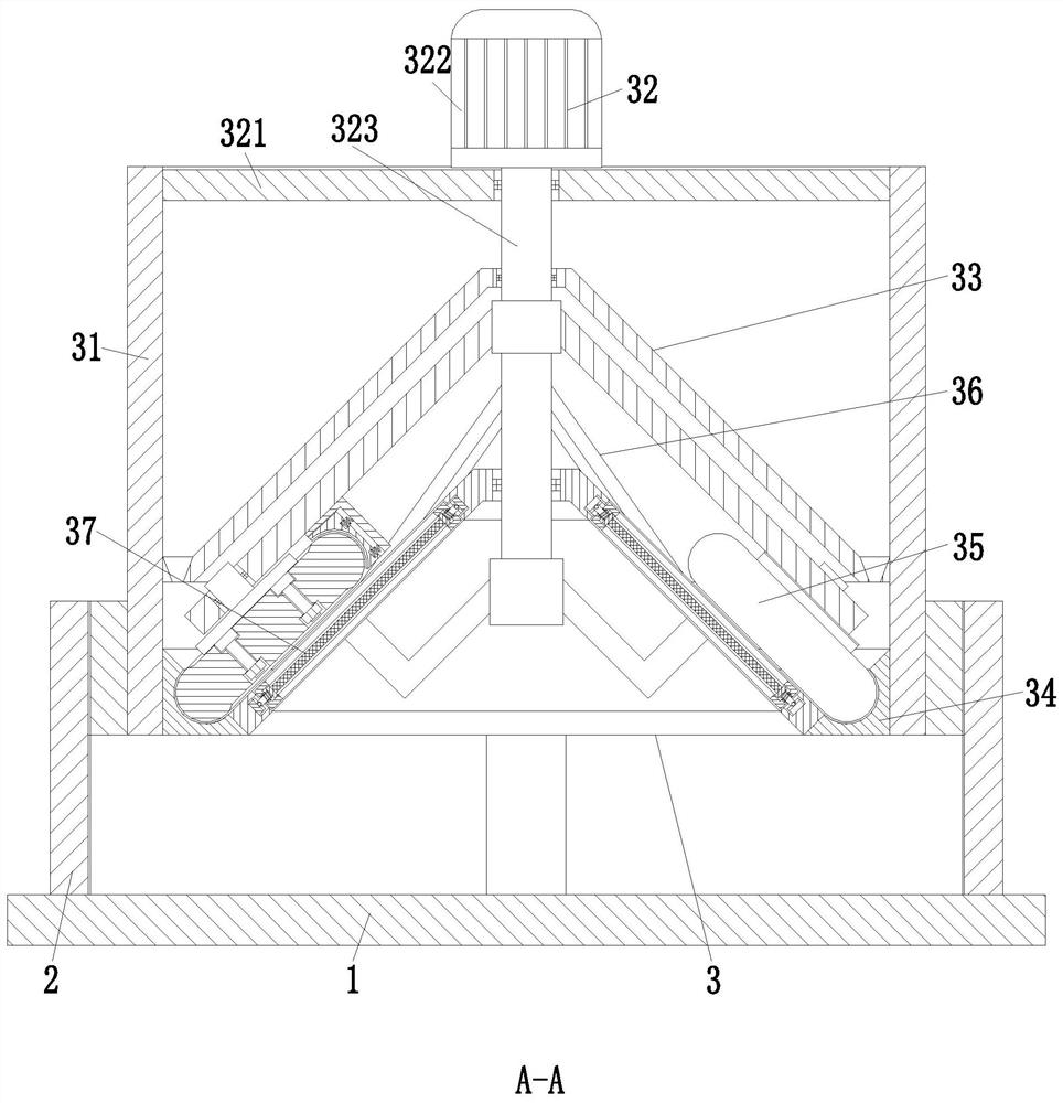 An automatic grinding device for plaster preparation raw materials