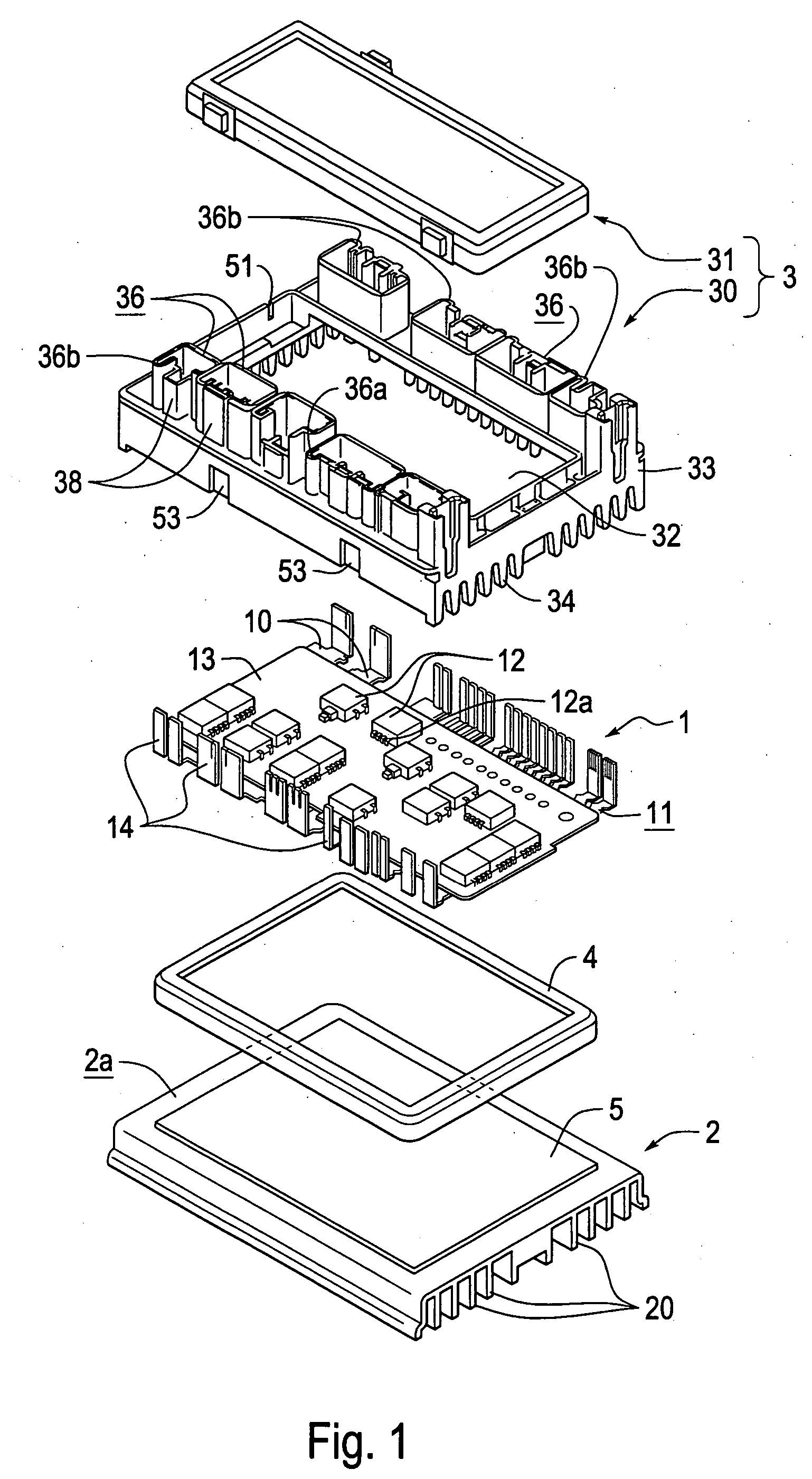 Casing unit for circuit assembly and method for producing the circuit assembly
