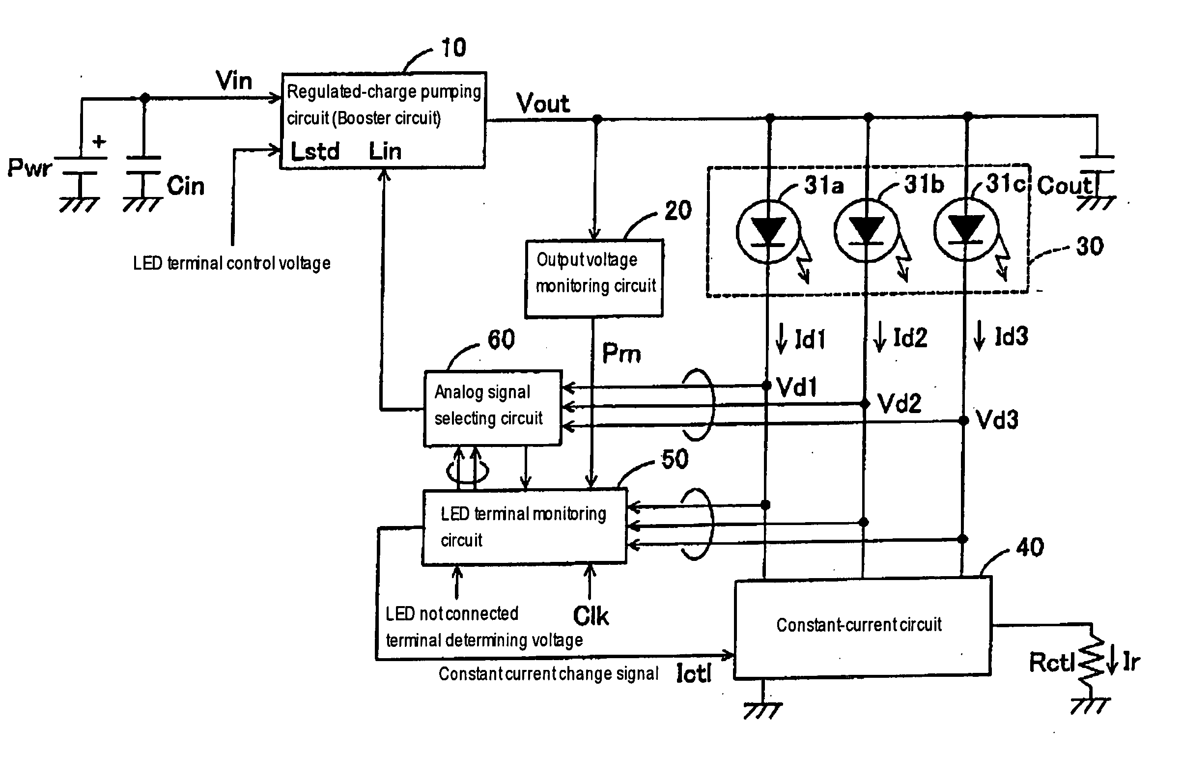 LED-switching controller and LED-switching control method