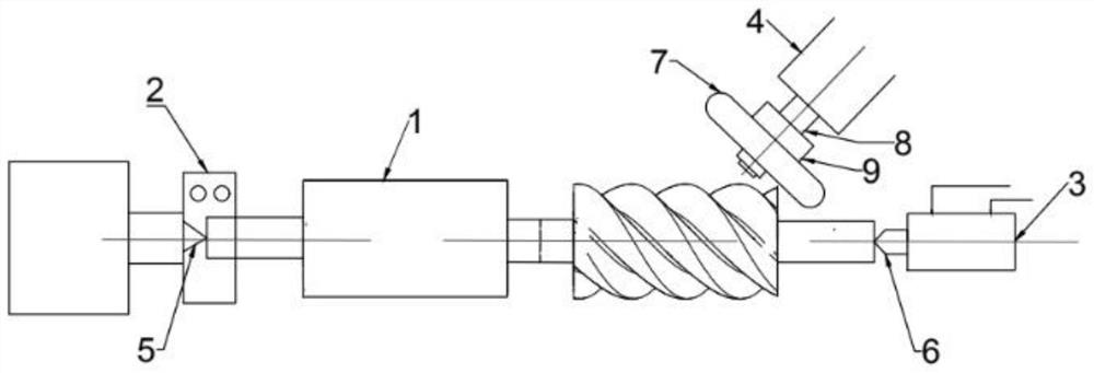 Screw rotor double-body machining method and device