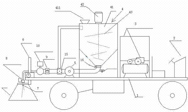 RA resin asphalt spreader and cleaning device thereof