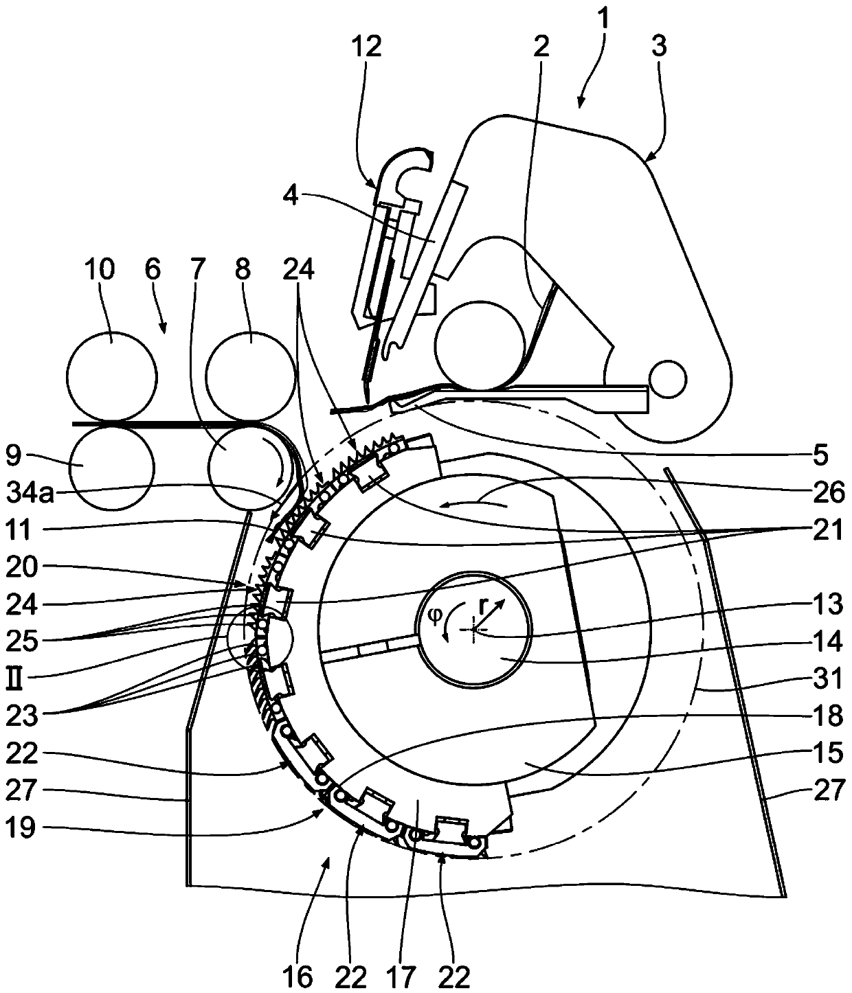 Circular comb having a comb segment and an aligning segment