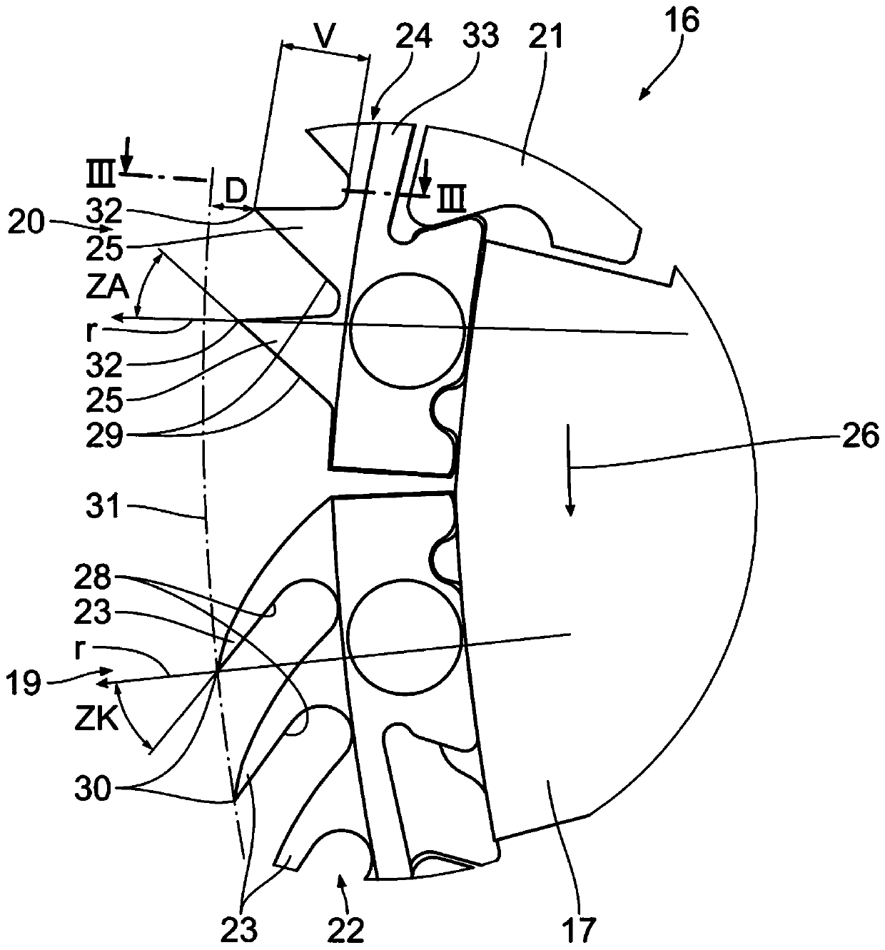 Circular comb having a comb segment and an aligning segment