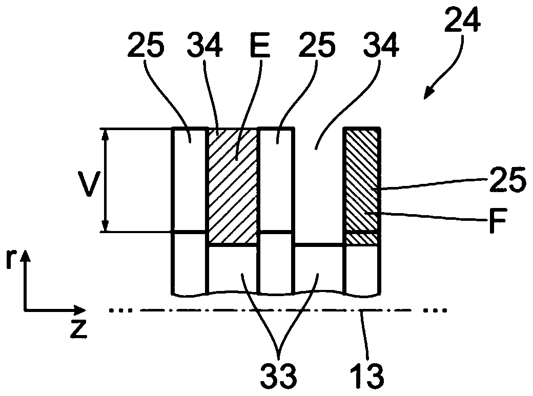 Circular comb having a comb segment and an aligning segment