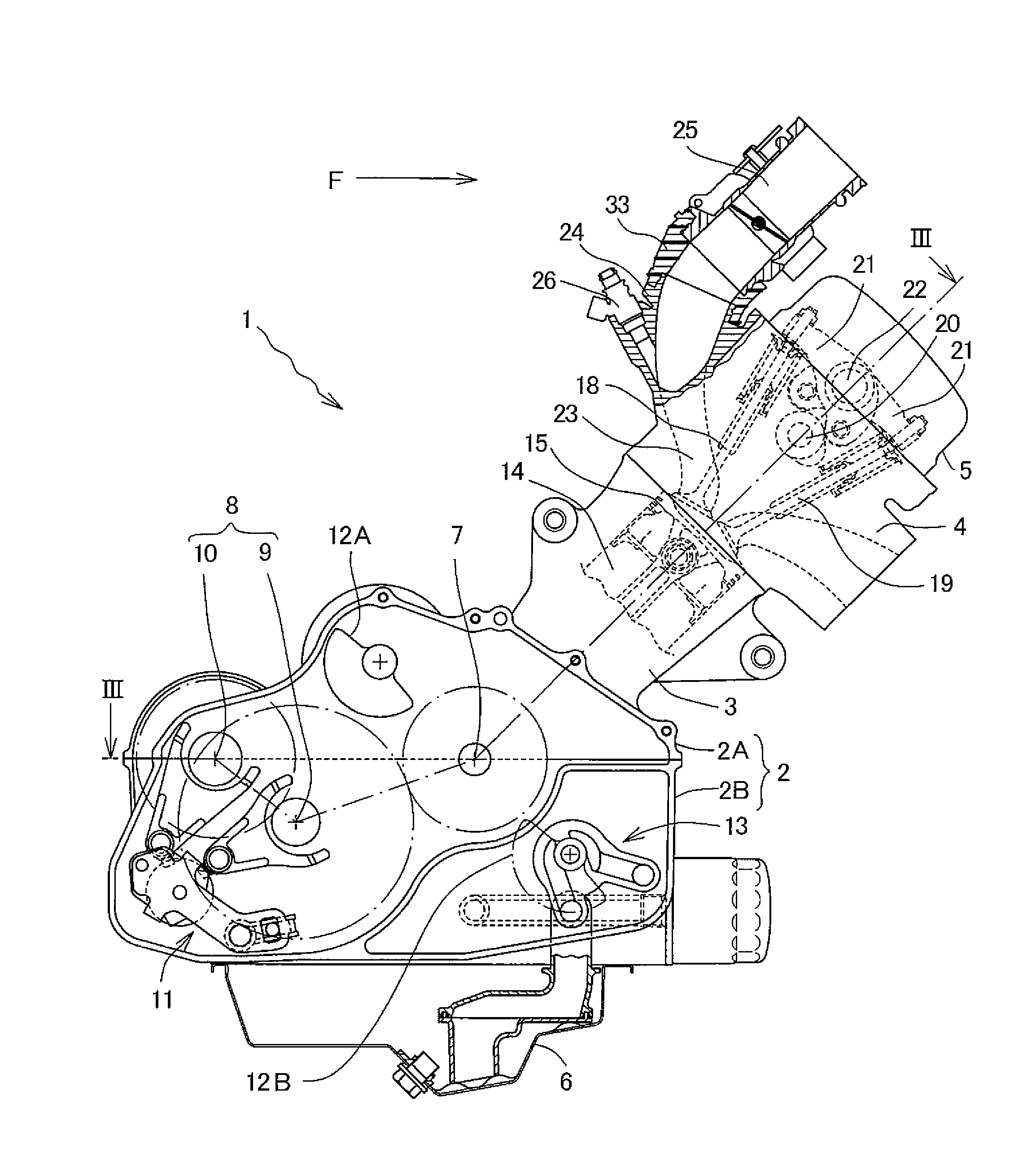 Oil storage structure for engine, engine incorporating same, and vehicle incorporating same