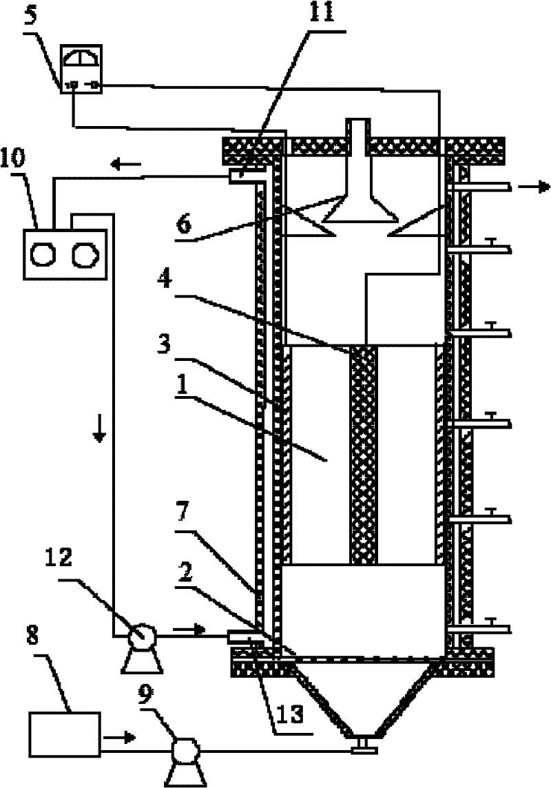 Method for treating waste water containing salt through coupling of electrodes and anaerobic organisms