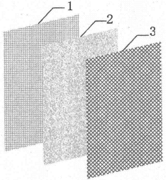 Nano-fiber window screen material in multilayer lamination structure and lamination method of same