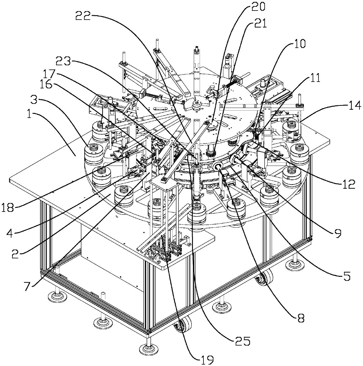 A high-speed assembly machine with transfer fixture