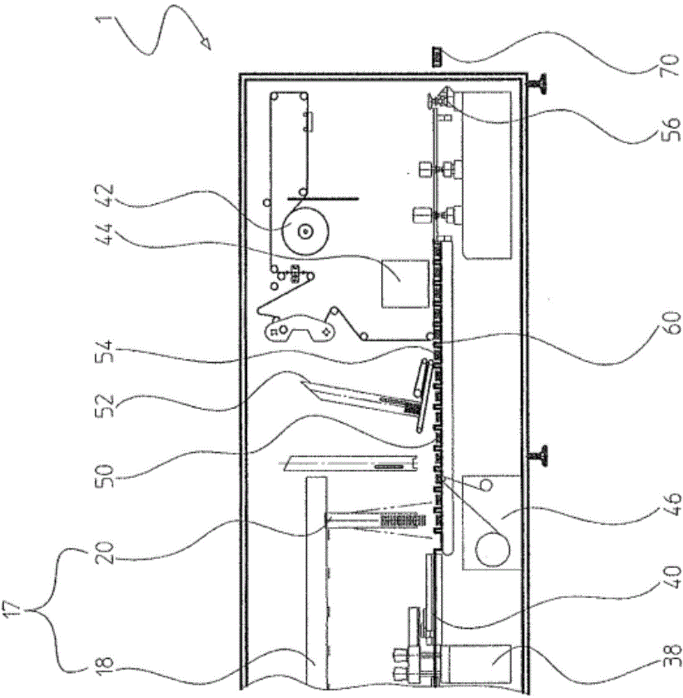 Device for producing a packaging for tablet