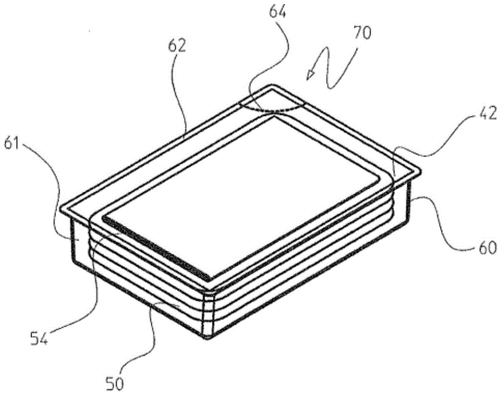 Device for producing a packaging for tablet