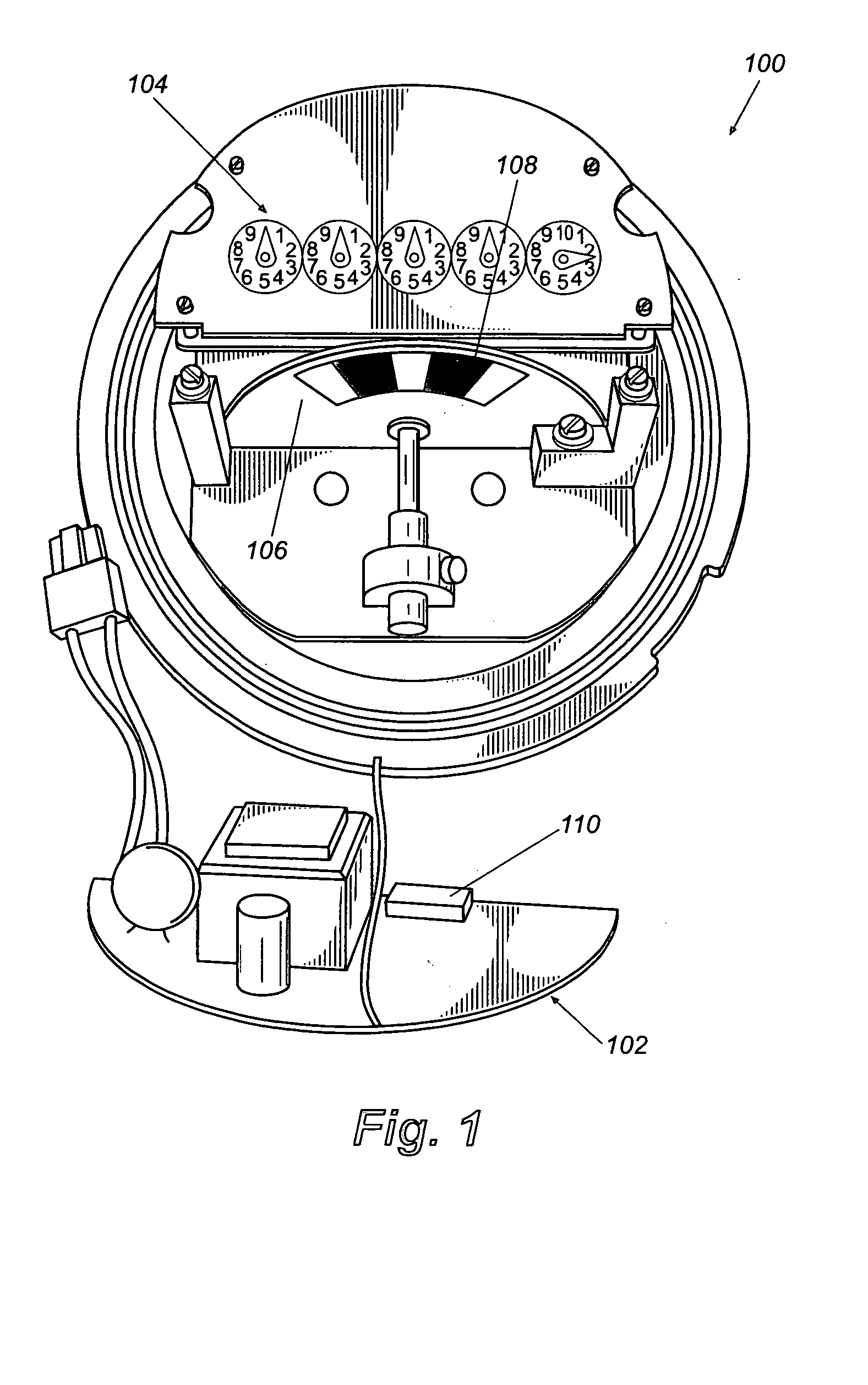 System and method for accurate reading of rotating disk