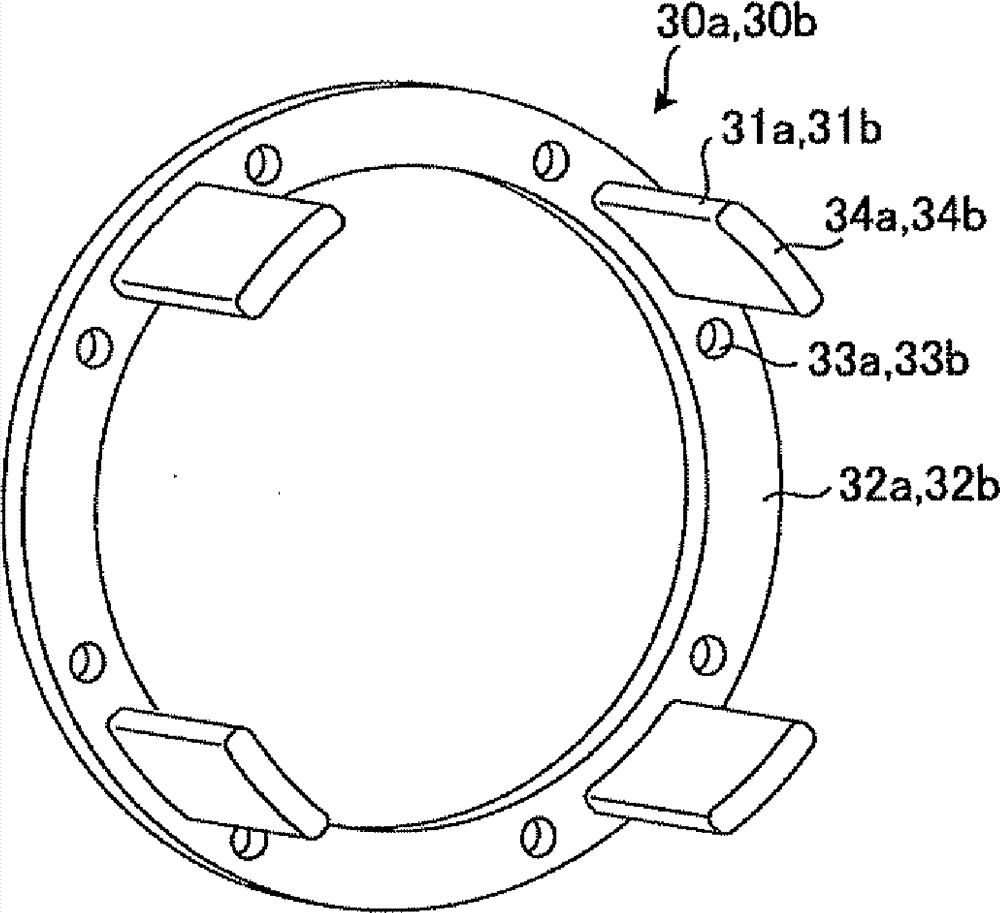 Rotary electrical device, bearing attachment and detachment tool, and bearing replacement method