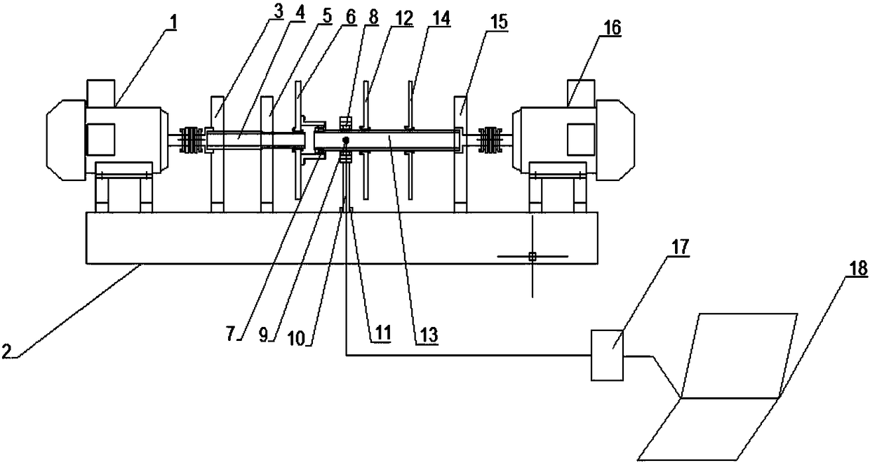 Loading method of aero-engine intermediate bearing double-rotor test bench