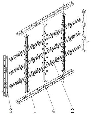 Assembly type supporting framework for fabricated partition wall
