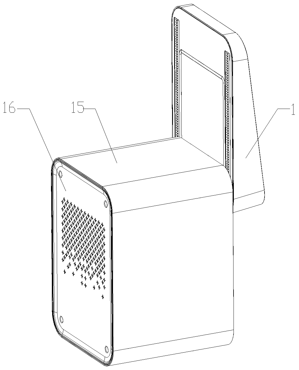 Automatic sliding-up and opening type semiconductor refrigerator